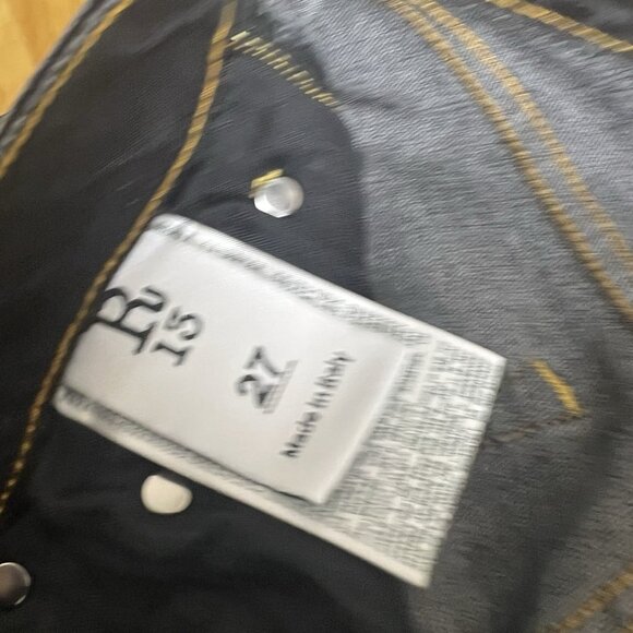 R13‎ Jeans Alison Skinny Tartlon Raw Hem Dark Distressed Made In Italy Size 27 - Picture 8 of 13